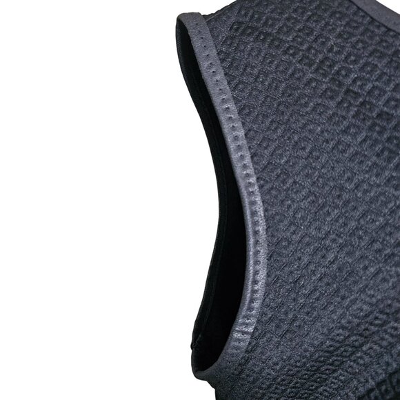 NWT Max Studio Black Quilted Textured A Line Dress faux accents Zipper Front sz - Picture 9 of 13